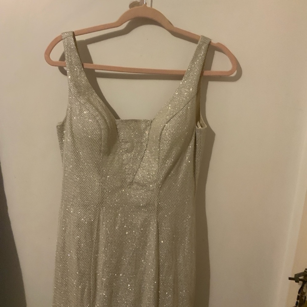 Shiny light gold dress